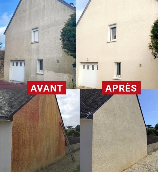 Ravalement peinture façade - RICORDEL Couverture 91 : artisan peintre en Île-de-France : L’Essonne (91), Le Val-de-Marne (94), Les Hauts-de-Seine (92), les Yvelines (78), Le Val-d’Oise (95), Seine-Saint-Denis (93), la Seine-et-Marne (77): :  nettoyage, démoussage, traitement anti-mousse, ravalement peinture façade imperméabilisation hydrofuge façade . Intervention en Île-de-France