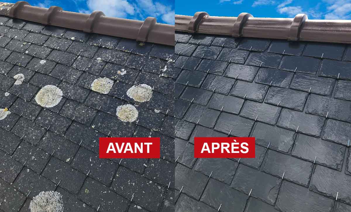 Nettoyage toiture - RICORDEL Couverture 91 artisan couvreur en Île-de-France : L’Essonne (91), Le Val-de-Marne (94), Les Hauts-de-Seine (92), les Yvelines (78), Le Val-d’Oise (95), Seine-Saint-Denis (93), la Seine-et-Marne (77) : nettoyage, démoussage, traitement anti-mousse toiture. Application d’un revêtement peinture hydrofuge coloré sur toit. Intervention en Île-de-France